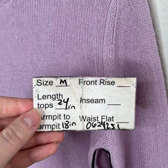 Maria McManus Lavender Purple Recycled Cashmere Blend Mockneck Sweater M - Picture 9 of 10